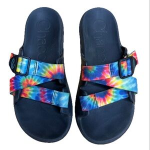 Chaco Chillos Rainbow Strap Slide Sandals
